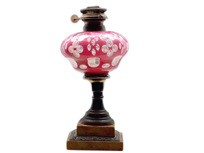 Cut overlay fluid lamp with cut overlay value
