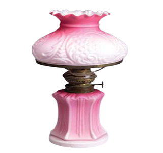 Molded satin glass miniature lamp value