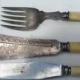 Vintage fish Bone knife's and fork set in nice condition